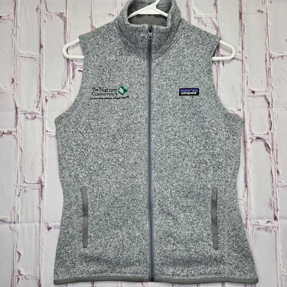 Patagonia Better Sweater Vest Gray Fleece Full Zip Outdoor Poxkets Womens S
